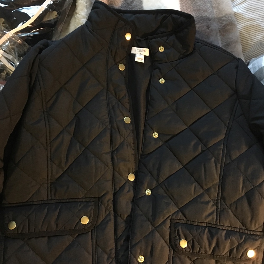 J Crew quilted jacket.